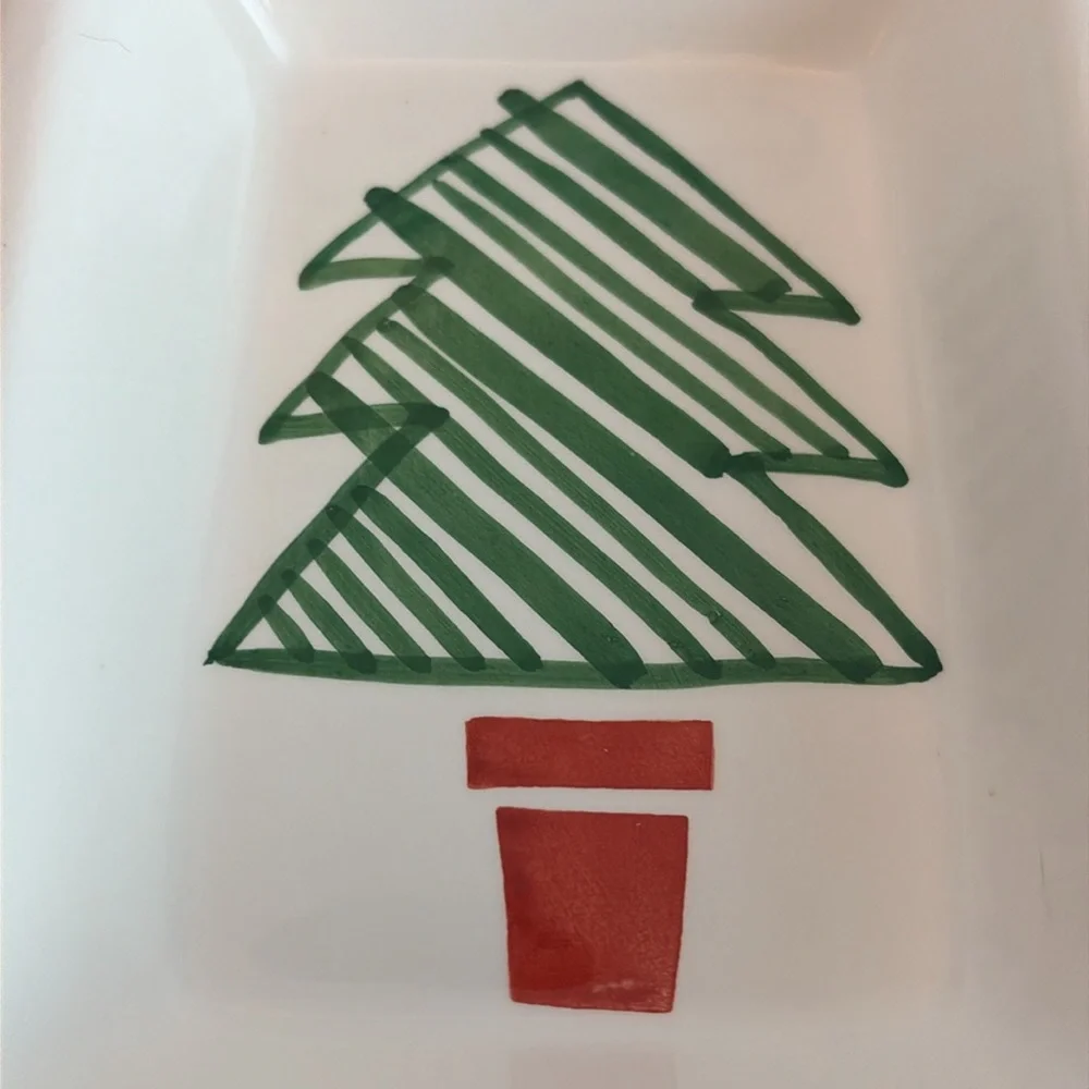 Crate&Barrel Holiday 4 part tray